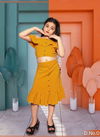 Yellow Colour Latest Collcetion Designer Fancy Western Type Top and skirts unique Lycra Stretchable Kids Wear Arya 05
